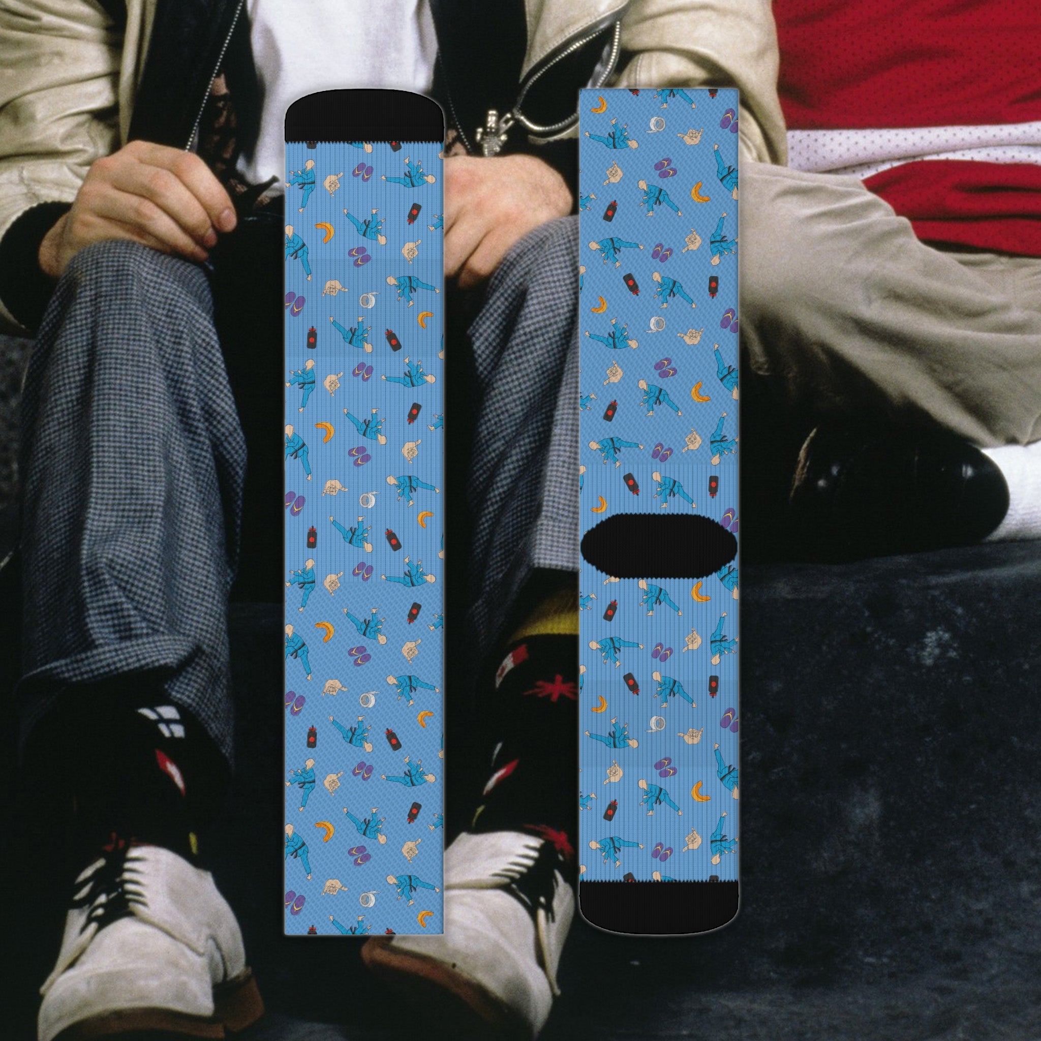 BJJ Emoji Icons Socks - BJJ Swag
