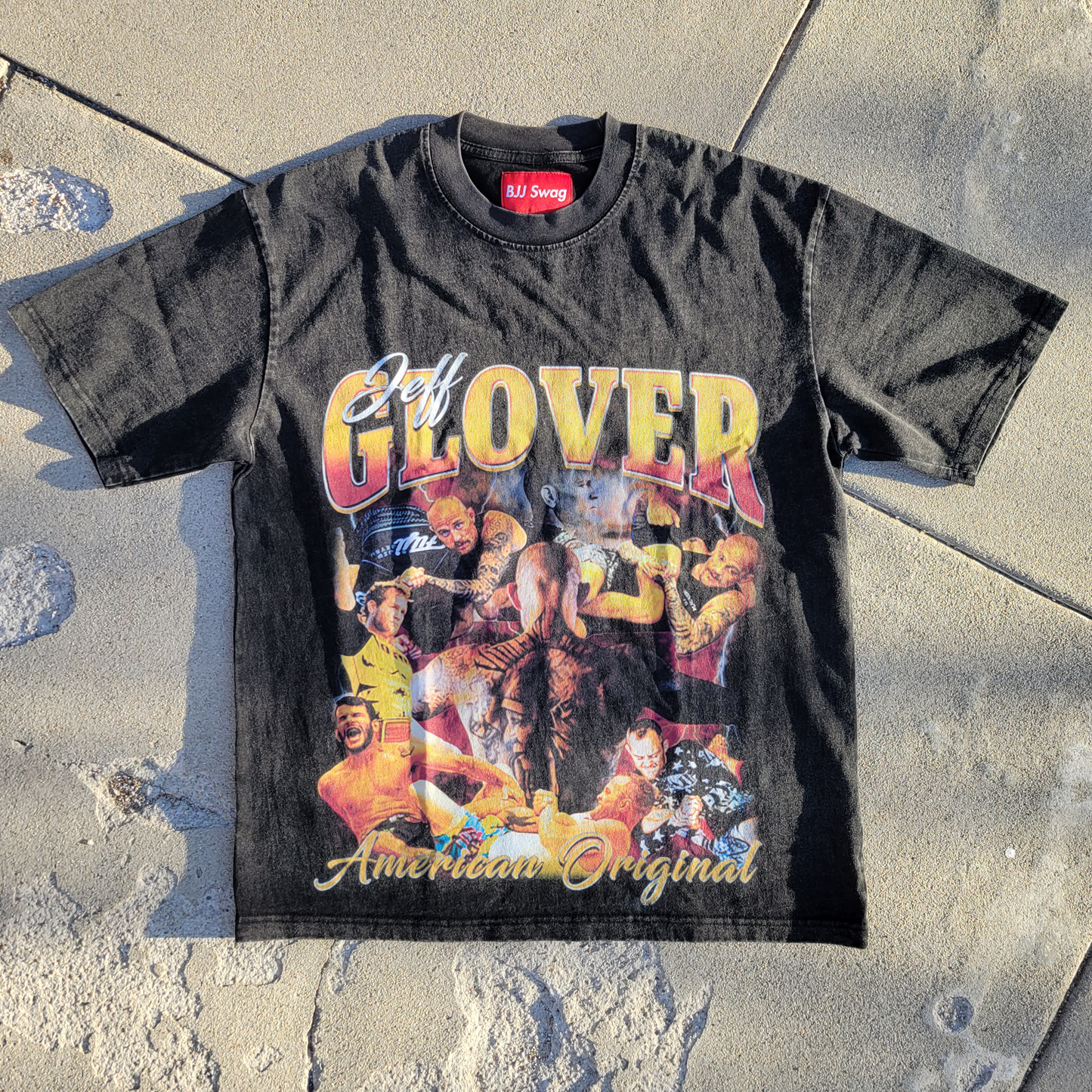 90's Vintage Style "Jeff Glover - American Original" T-Shirt - BJJ Swag