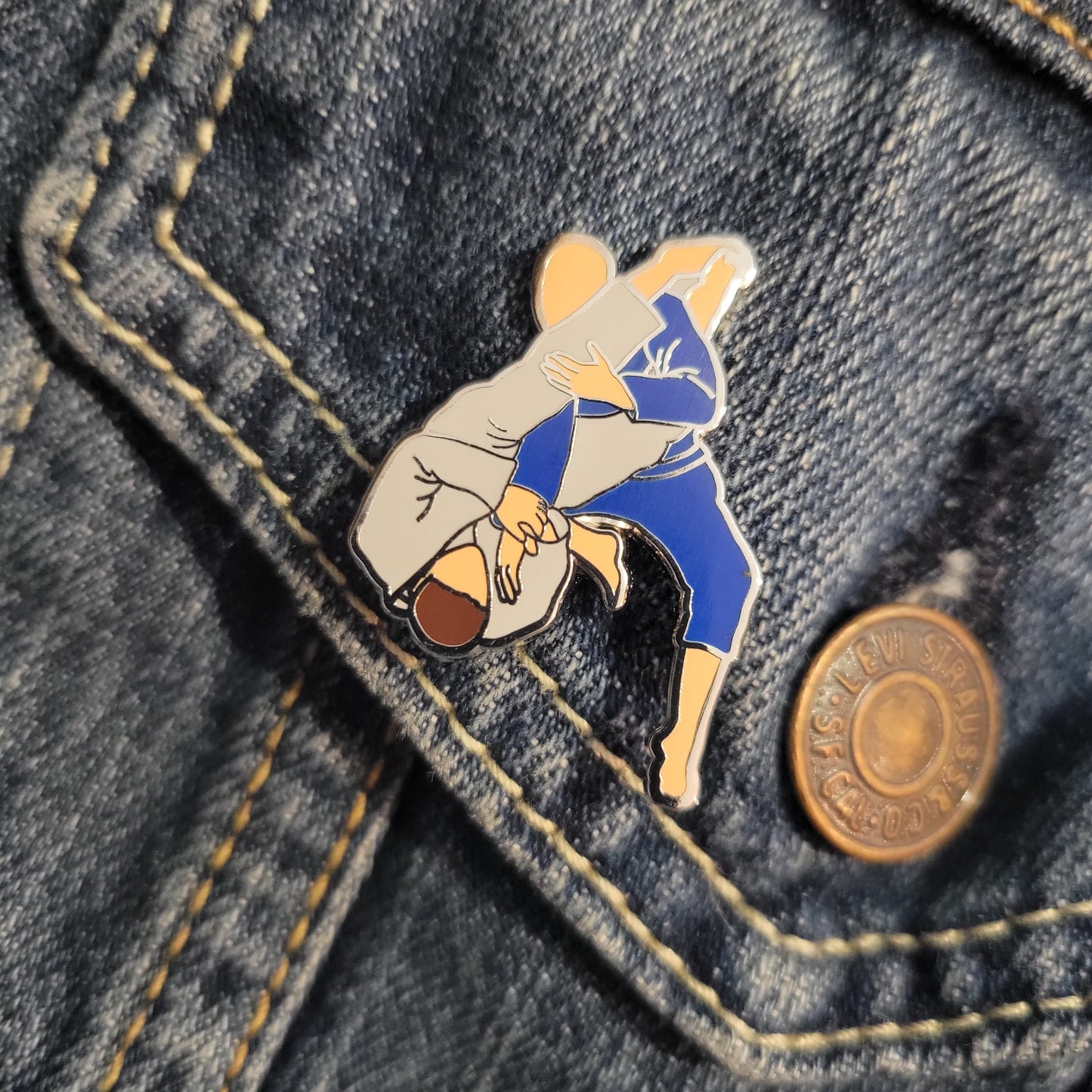 Jiu Jitsu Armbar Enamel Pin - BJJ Swag