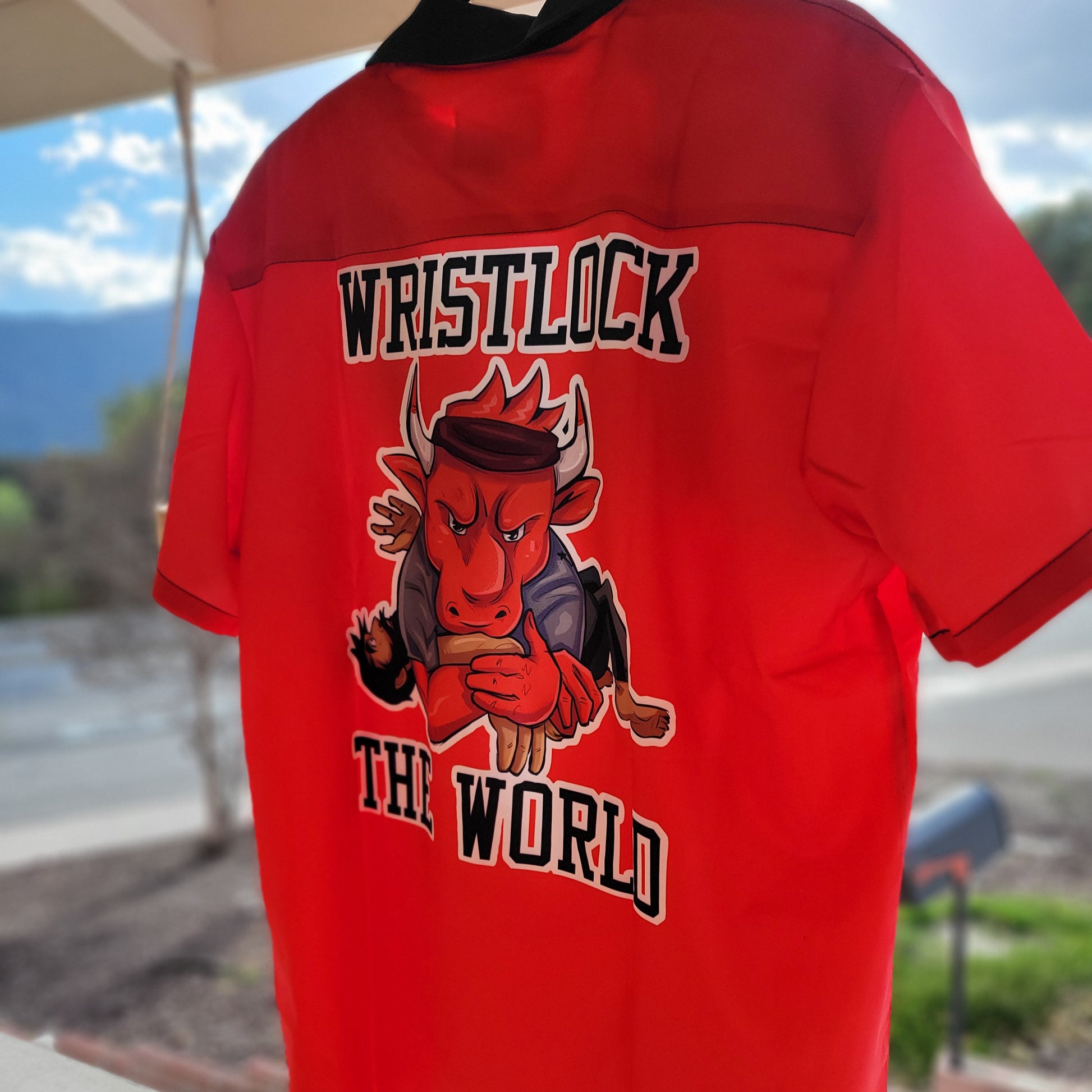 "Wristlock the World Pete the Greek" Button-Down Shirt [Chicago Edition] - BJJ Swag