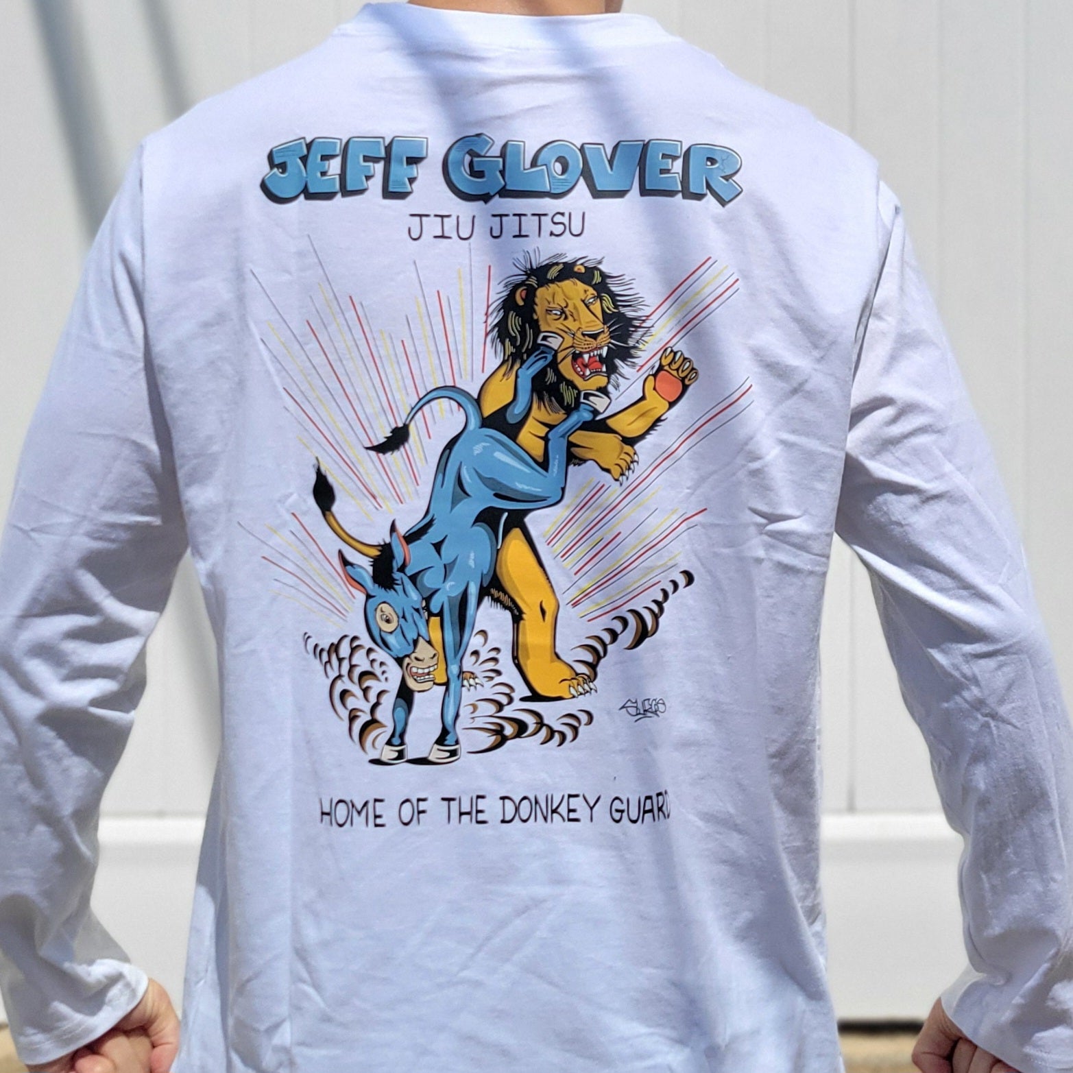 Jeff Glover Donkey Guard (Artist: Sergio Hernandez) Long Sleeve Shirt - BJJ Swag