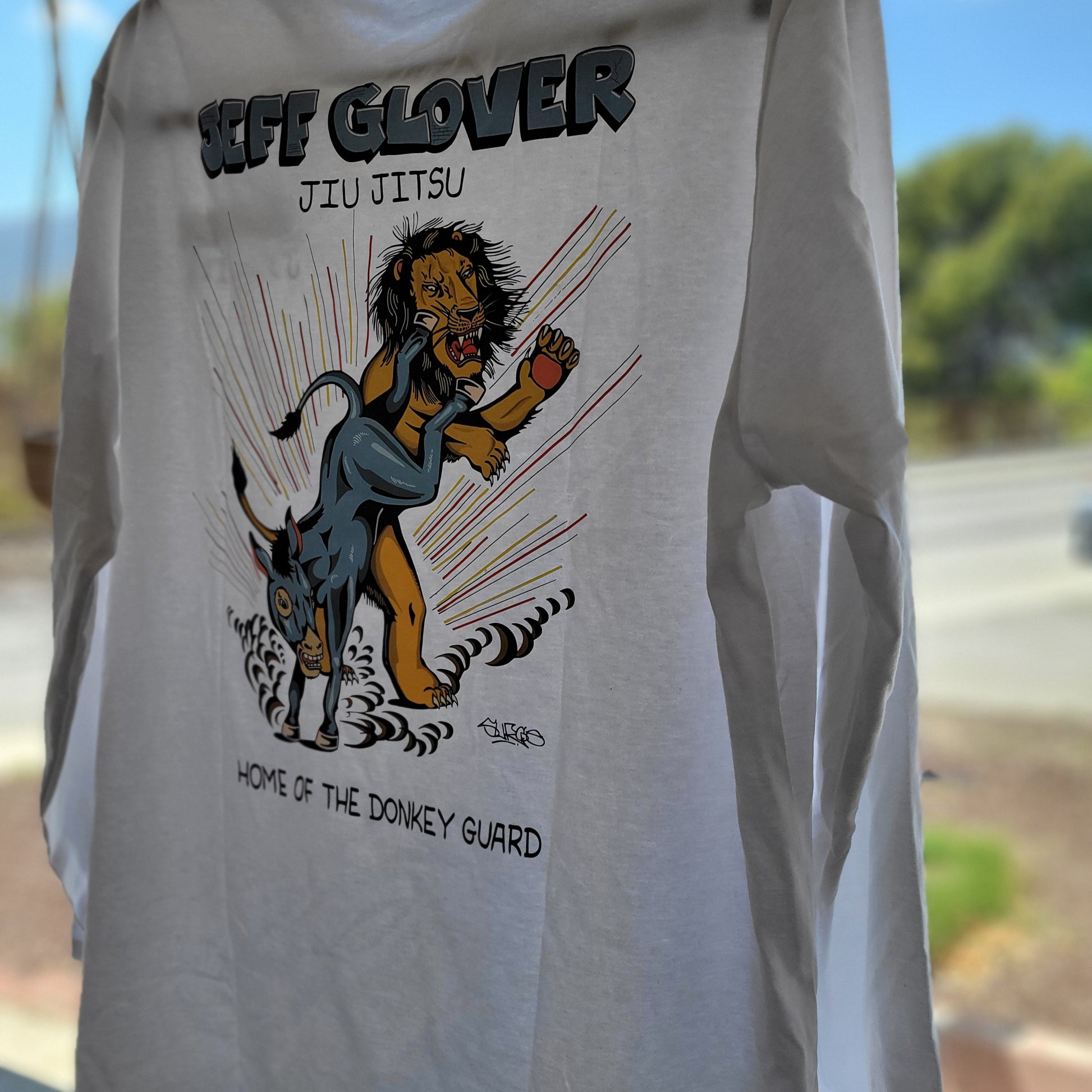 Jeff Glover Donkey Guard (Artist: Sergio Hernandez) Long Sleeve Shirt - BJJ Swag