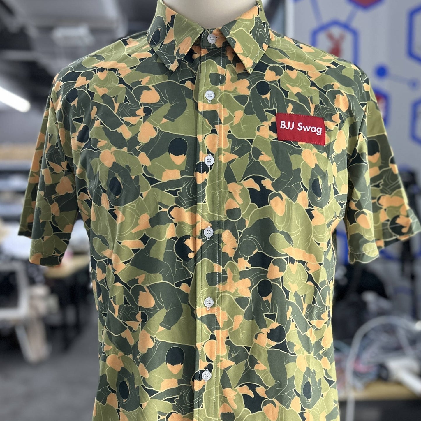 BJJ Swag Camo Print Button-Down Shirt - BJJ Swag