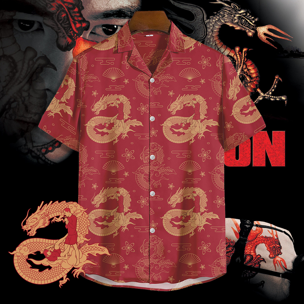 Kiss of the Dragon Jiu Jitsu Button-Down Shirt - BJJ Swag