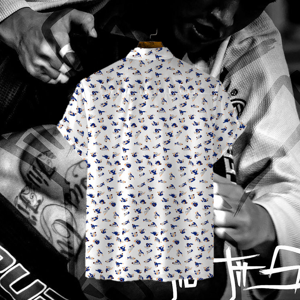 Jiu Jitsu Gi Submission Button-Down Party Shirt - BJJ Swag