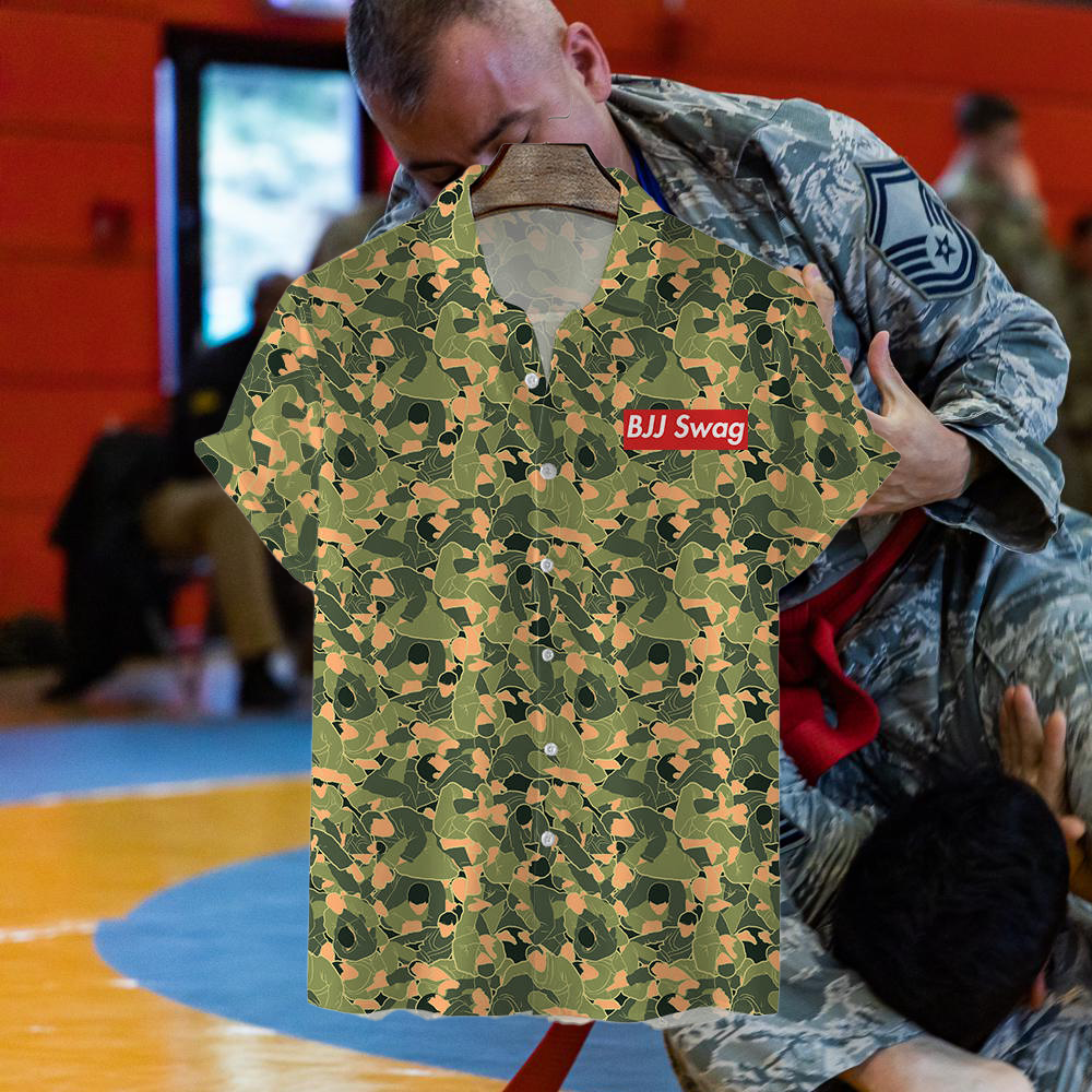 Submission Illusion Camo Print Button-Down Shirt - BJJ Swag