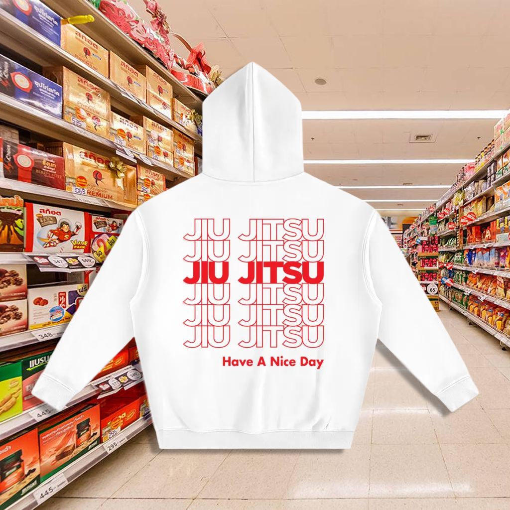 Have a Nice Day Jiu Jitsu Oversized Fleece Hoodie