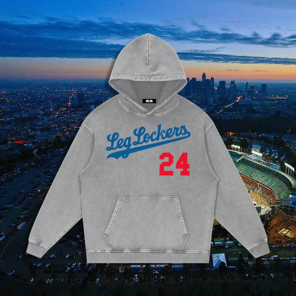 Los Angeles Leg Lockers Oversized Acid-Washed Hoodie