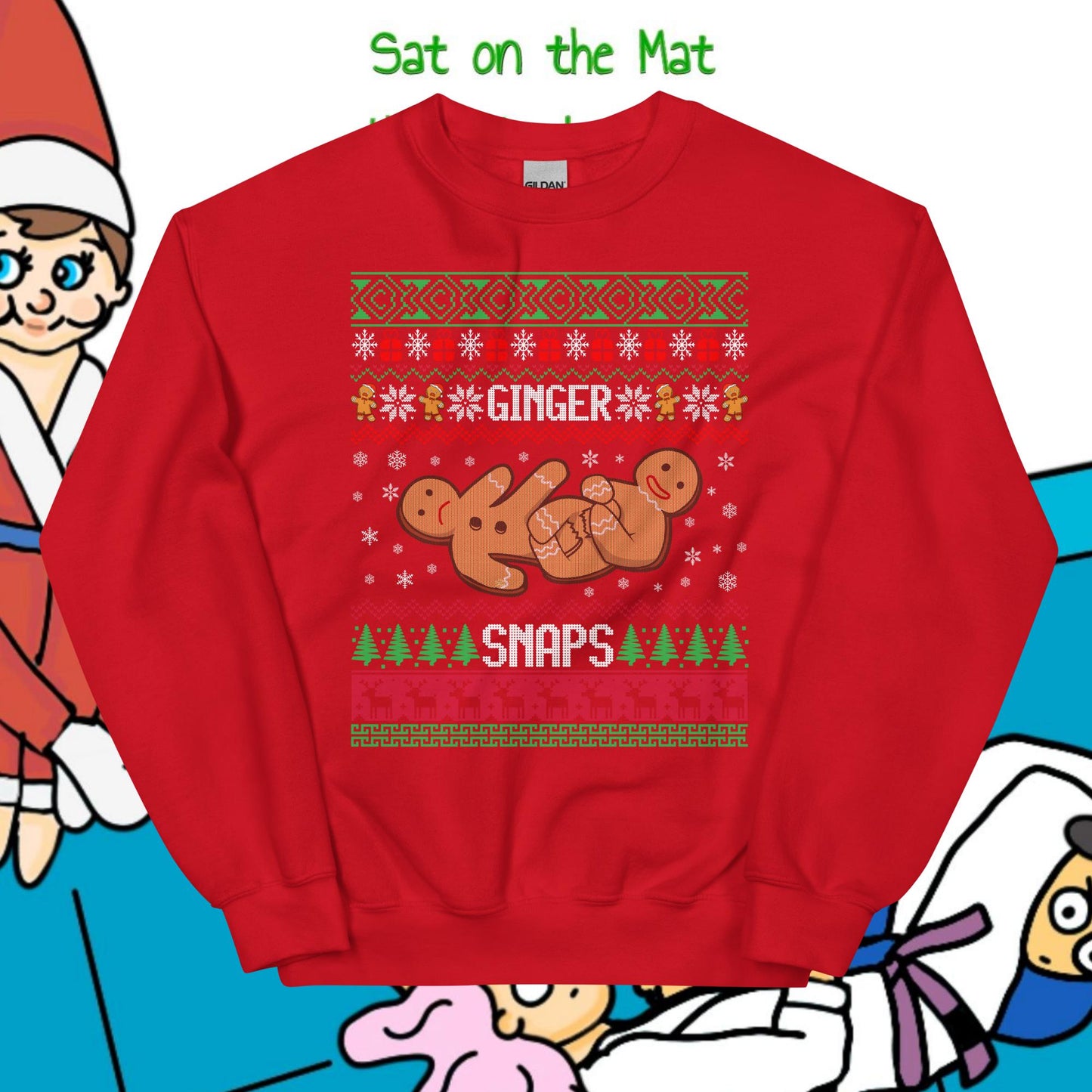 Jiu Jitsu Ginger Snaps Ugly Christmas Sweater - BJJ Swag