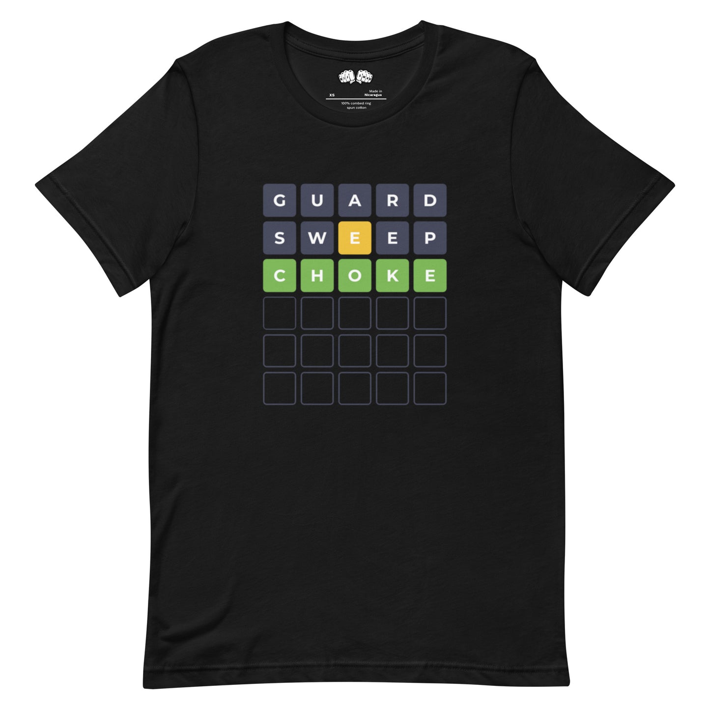 Wordle Jiu Jitsu (Dark Mode) Shirt - BJJ Swag