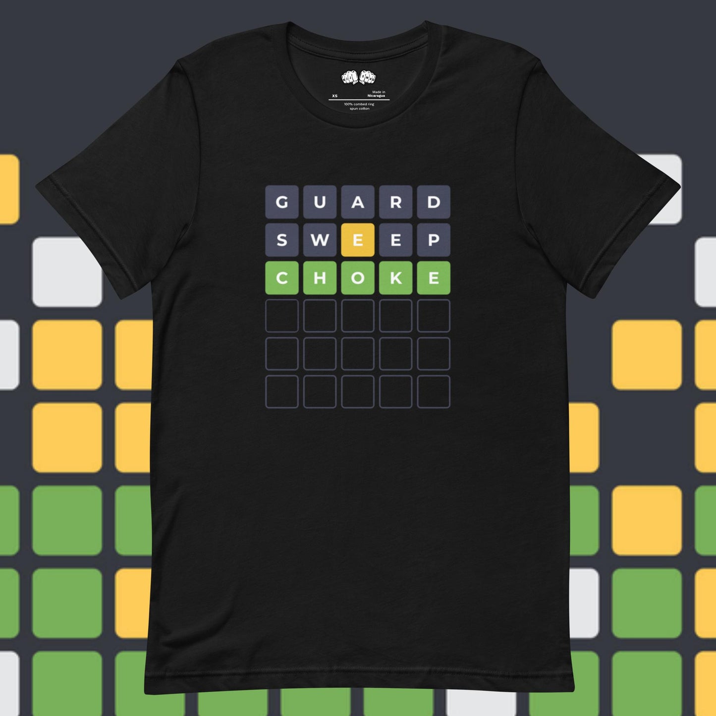 Wordle Jiu Jitsu (Dark Mode) Shirt - BJJ Swag