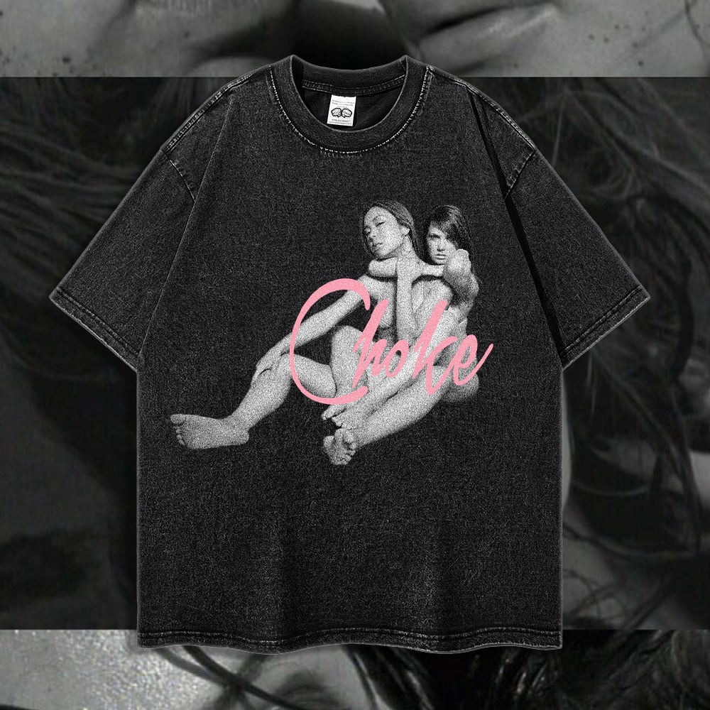 Wicked Choke - 90's Acid-Washed Vintage Box T-Shirt - BJJ Swag