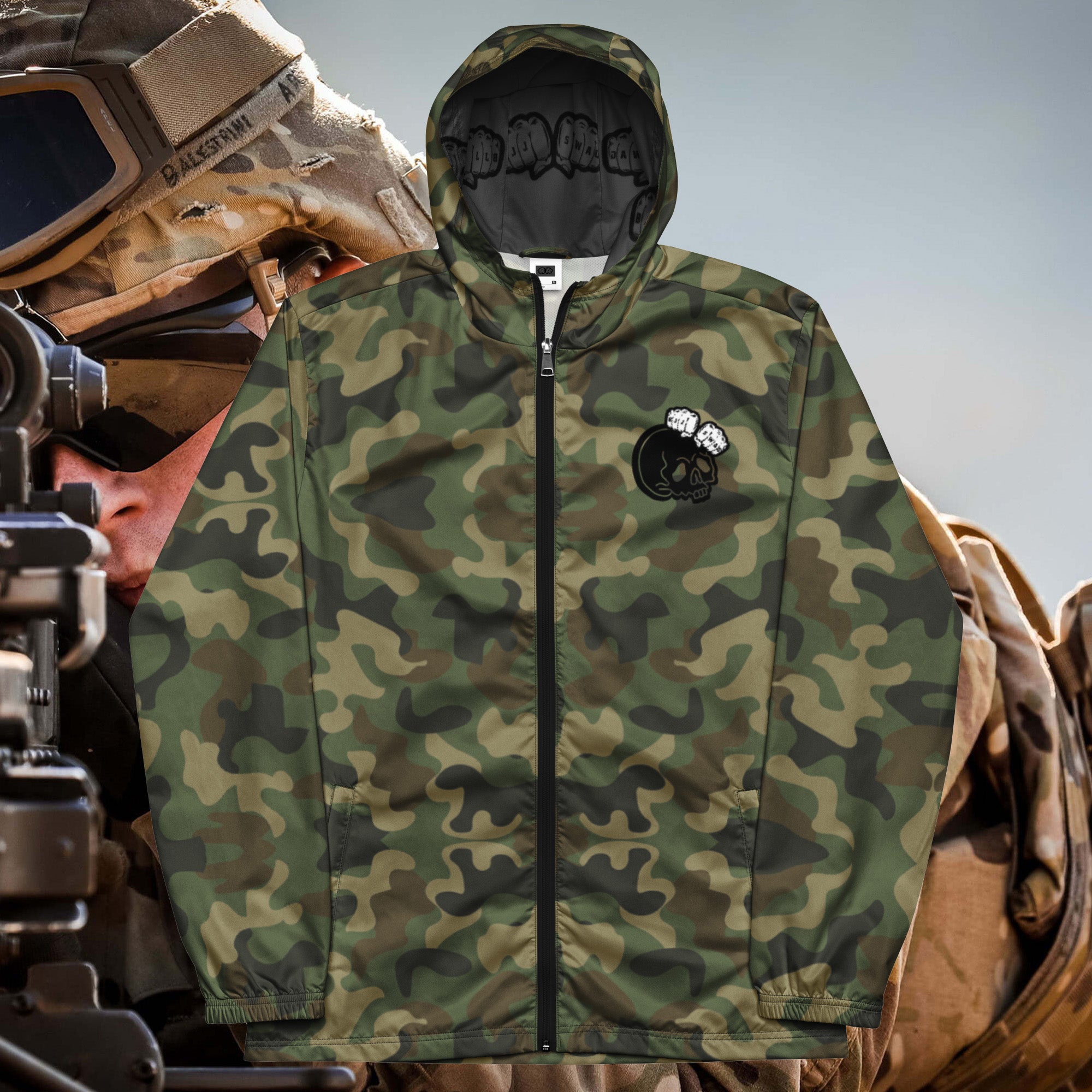 BJJ Swag Camo Skull Windbreaker - BJJ Swag
