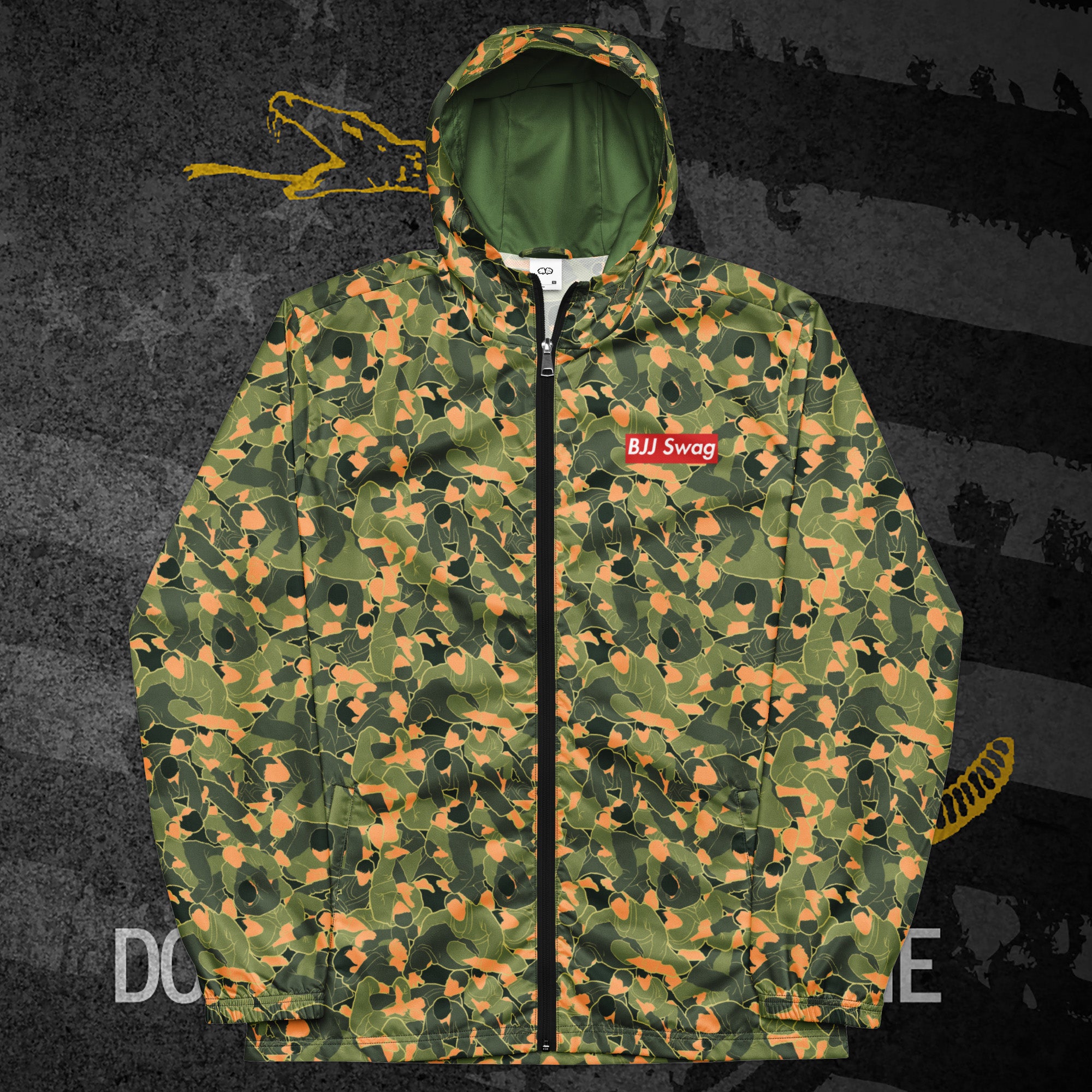 Jiu Jitsu Submission Camouflage Pattern Windbreaker - BJJ Swag