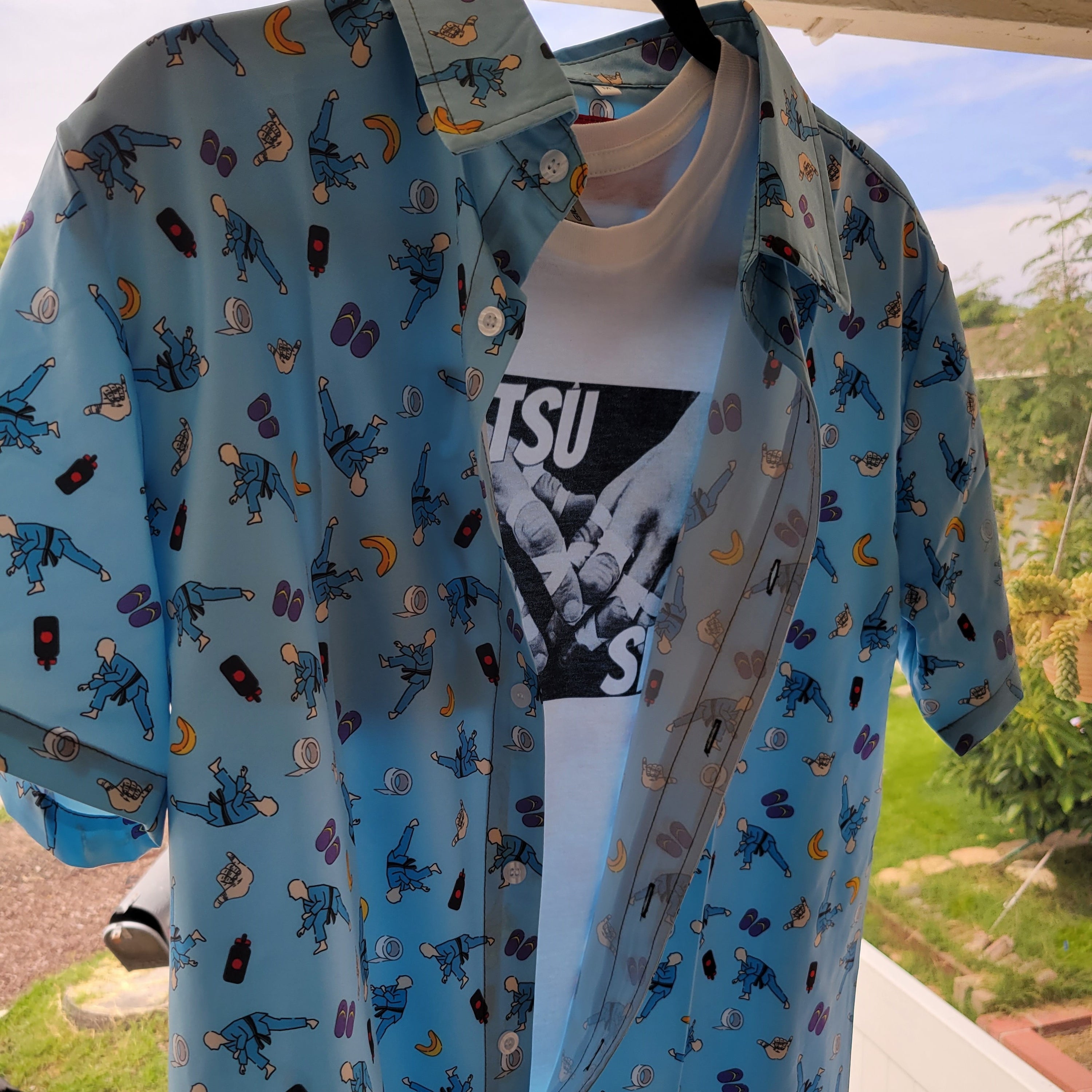 BJJ Emoji Icons Button-Down Party Shirt - BJJ Swag