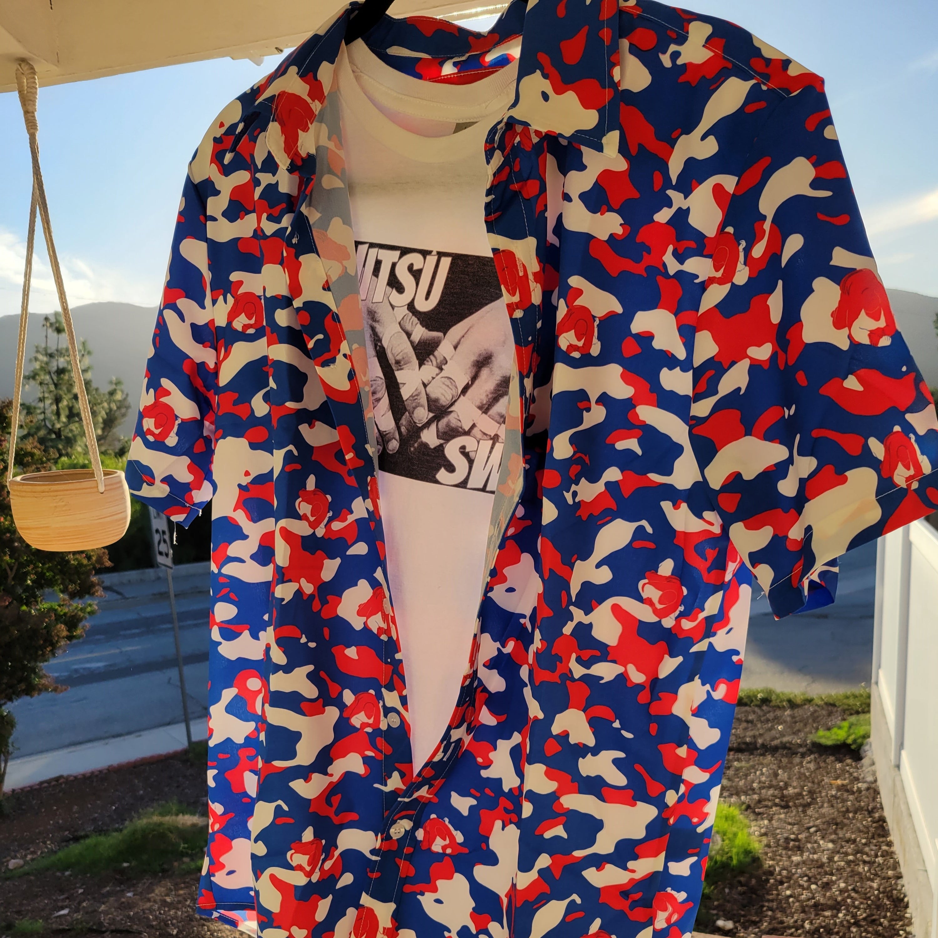 Americana Camouflage Button-Down Shirt - BJJ Swag