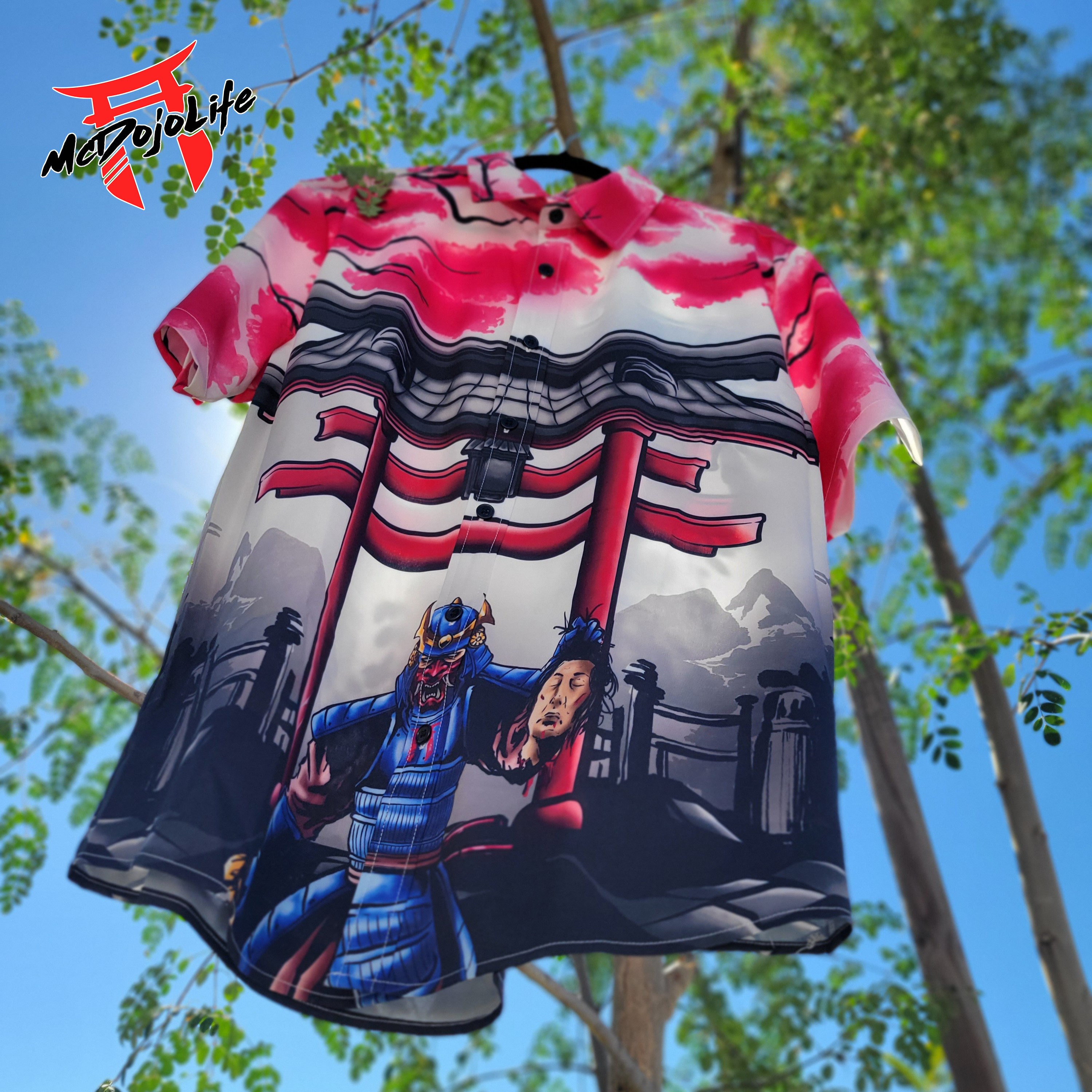 Official McDojo Samurai Torii Gate Button-Down Shirt - BJJ Swag