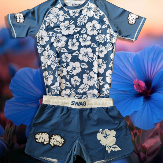 Dorian & Bill Cooper's Hibiscus Jiu Jitsu Rash Guard & Fight Shorts Kit