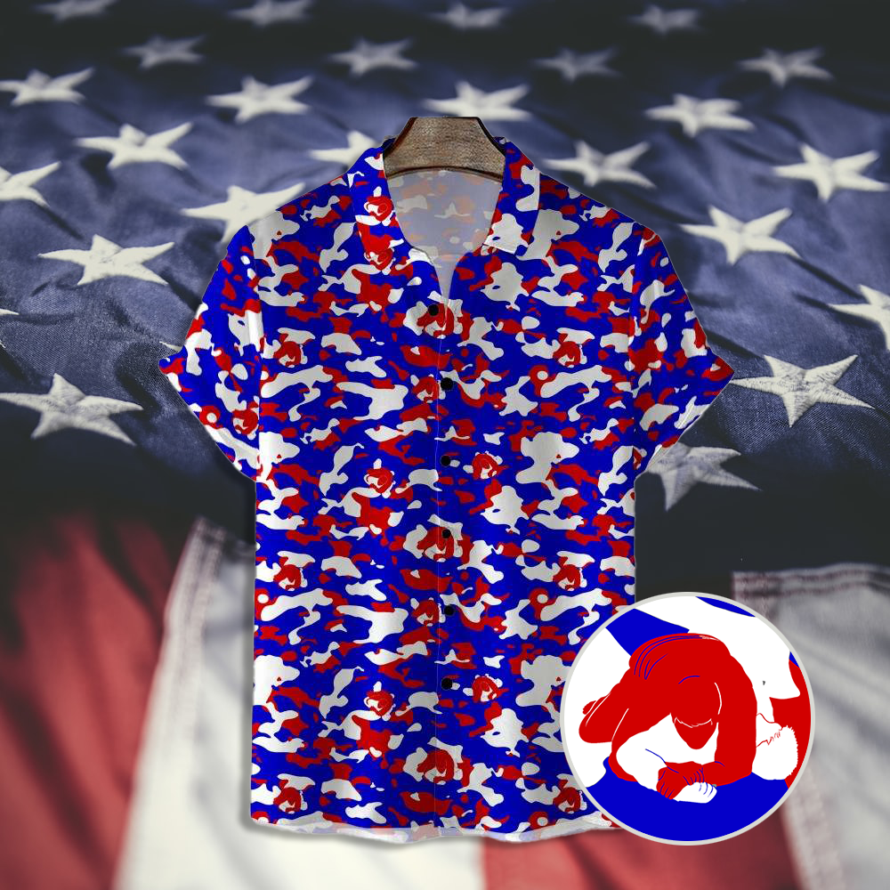 Americana Camouflage Button-Down Shirt - BJJ Swag