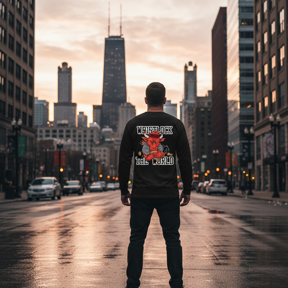 pete the greek chicago edition long sleeve shit wristlock the world