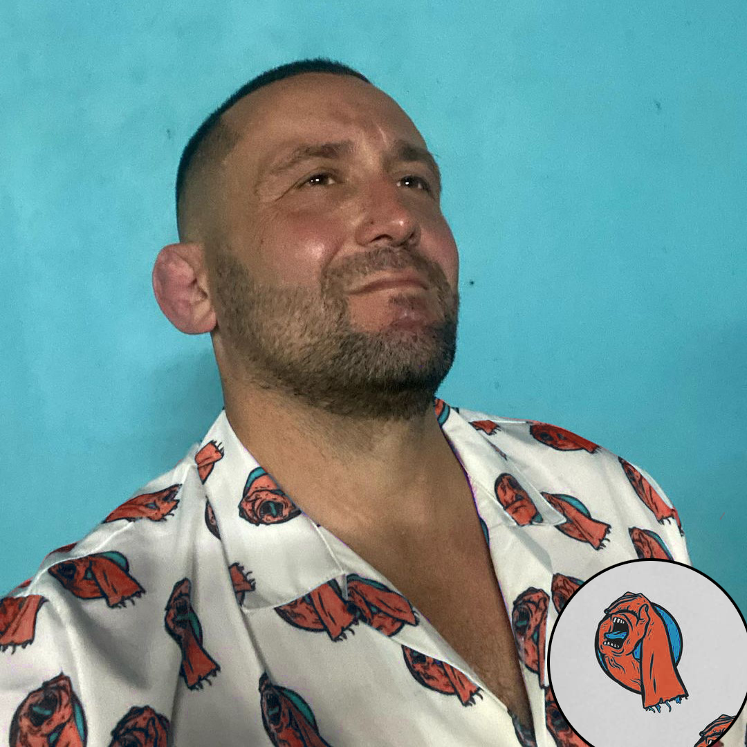 "Wristlock the World Pete the Greek" Button-Down Shirt [Screaming Hand Edition] - BJJ Swag