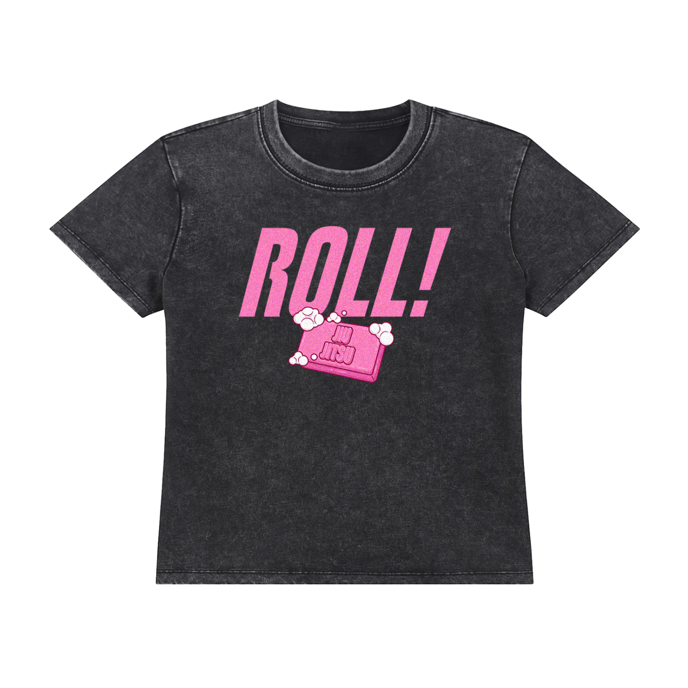 Women's Vintage Drop Shoulder T-shirt - Roll! Jiu Jitsu - BJJ Swag