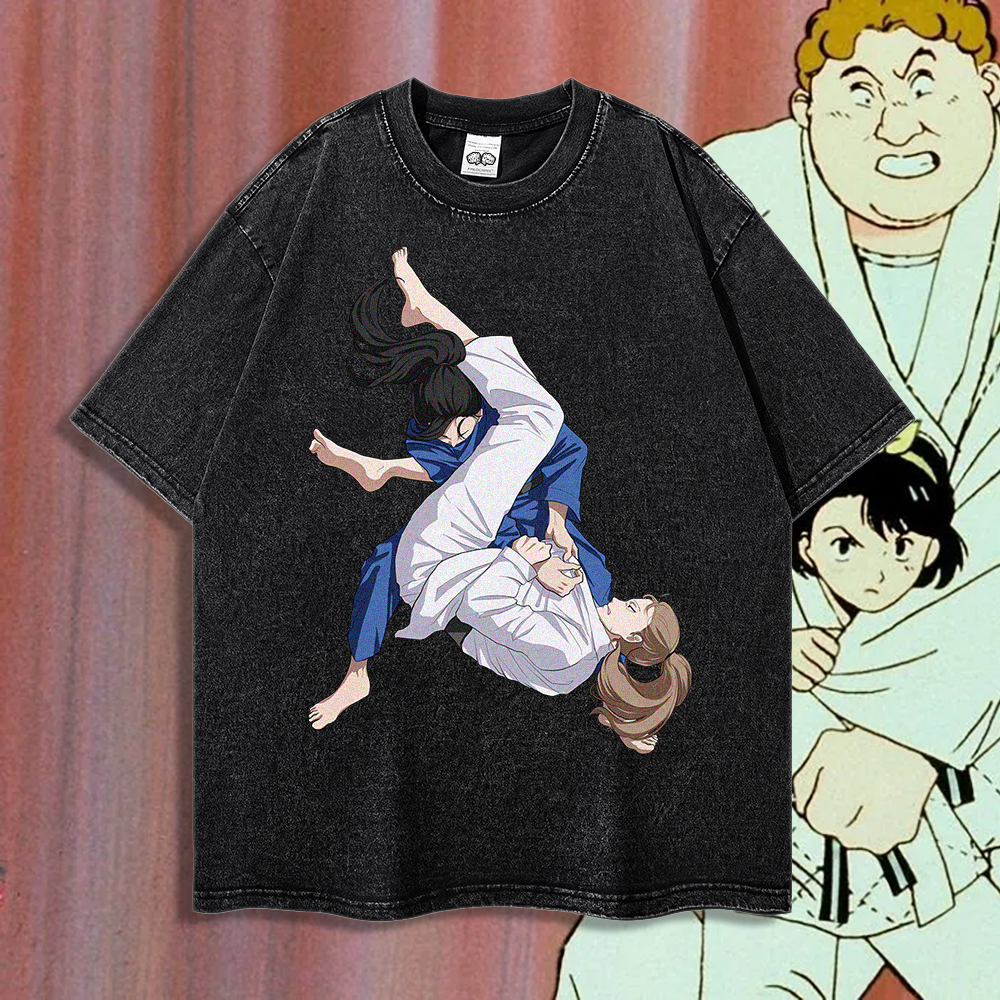 Anime Chick Armbar - 90's Acid-Washed Vintage Box T-Shirt