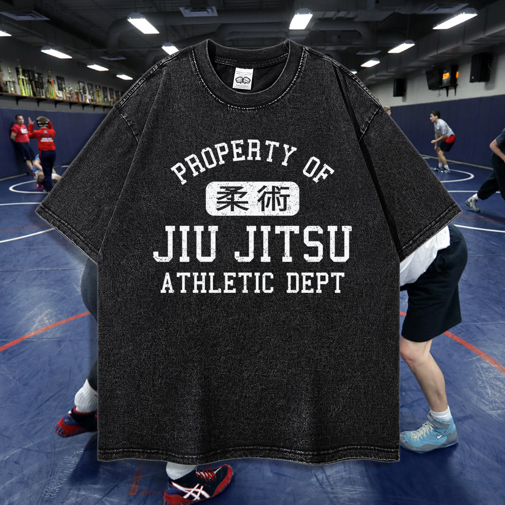 Jiu Jitsu (柔術) Athletic Dept - 90's Acid-Washed Vintage Box T-Shirt