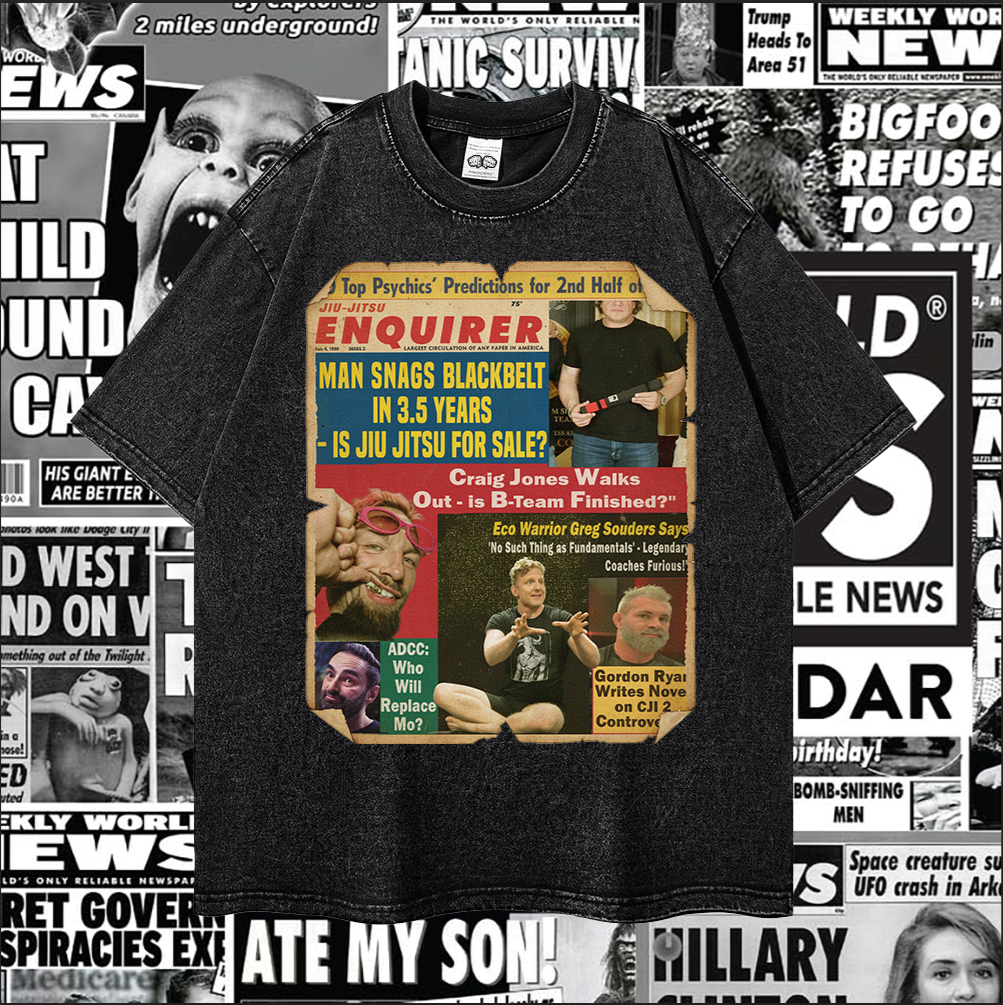 Jiu Jitsu Enquirer - 90's Acid-Washed Vintage Box T-Shirt