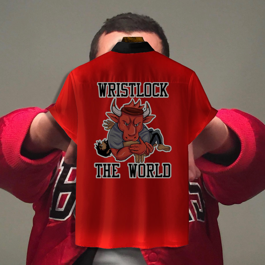 "Wristlock the World Pete the Greek" Button-Down Shirt [Chicago Edition] - PRESALE for Feb 18th - BJJ Swag