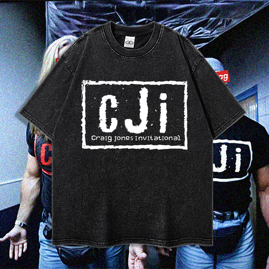 CJI is NWO - 90's Acid-Washed Vintage Box T-Shirt