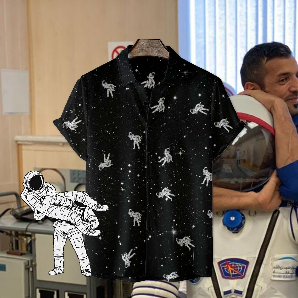 Astronaut Flying Armbar Button-Down Shirt - BJJ Swag