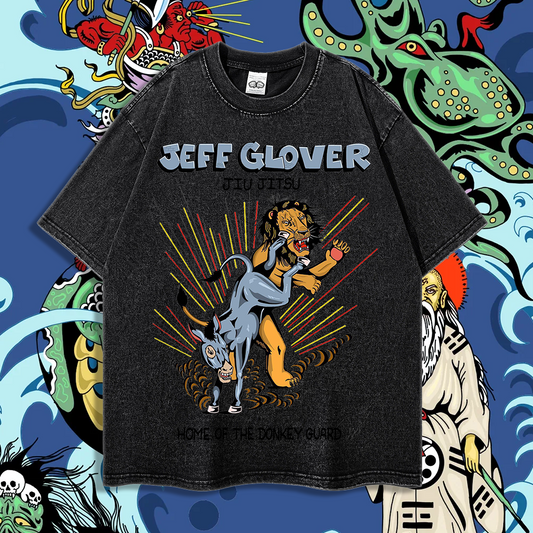 Jeff Glover Donkey Guard (Sergio Hernandez Artwork) - 90's Acid-Washed Vintage Box T-Shirt