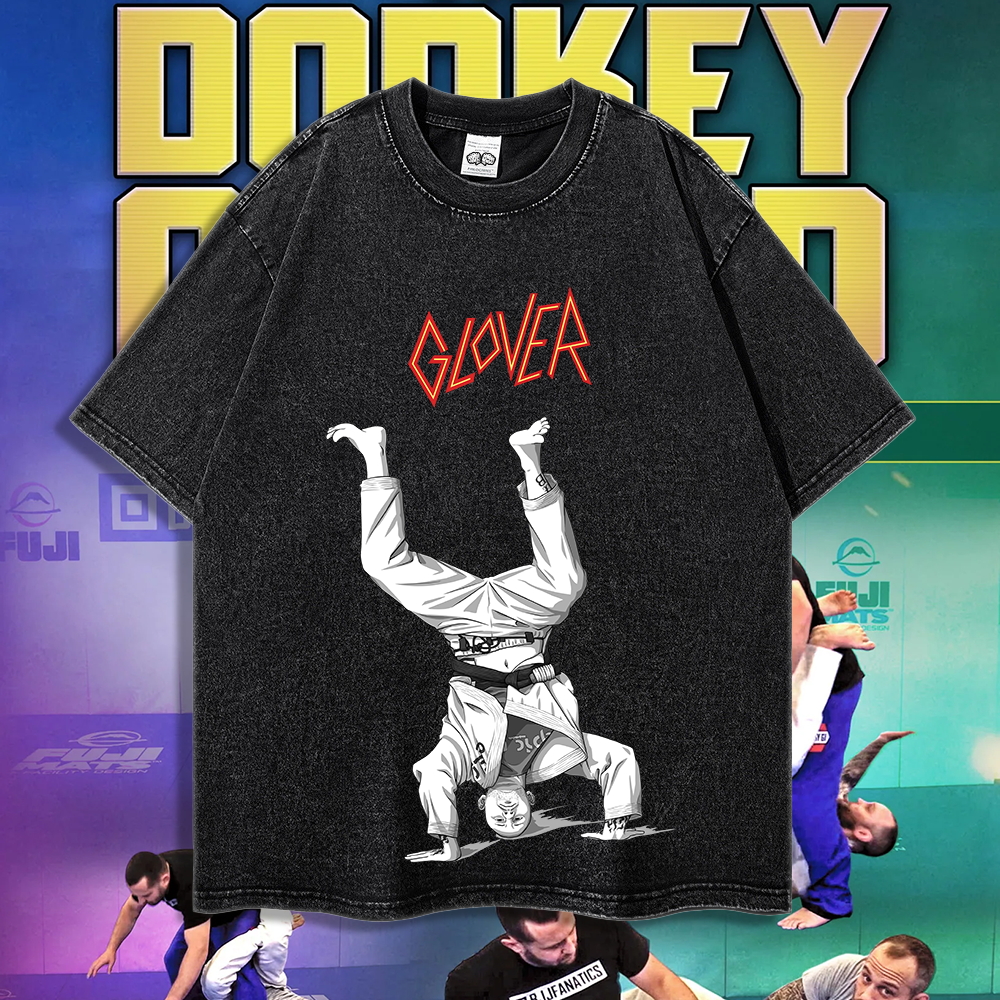 Jeff Glover Hand Stand DG - 90's Acid-Washed Vintage Box T-Shirt - BJJ Swag