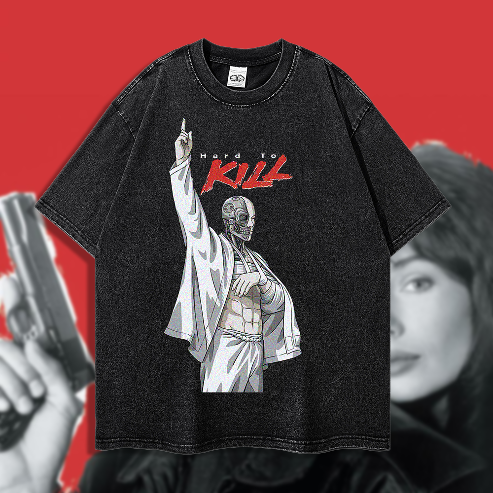 Be Hard to Kill - 90's Acid-Washed Vintage Box T-Shirt - BJJ Swag