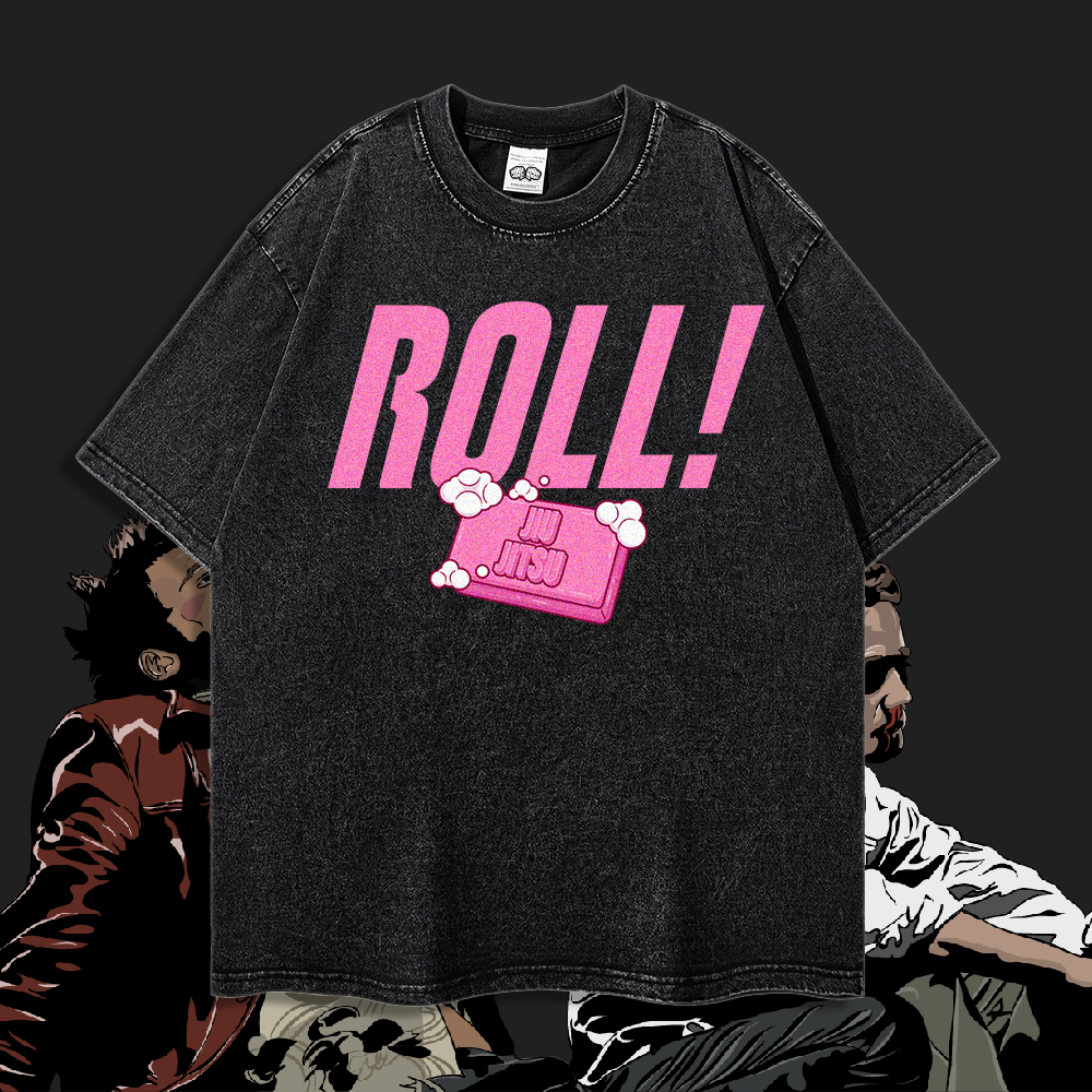Jiu Jitsu Club - 90's Acid-Washed Vintage Box T-Shirt - BJJ Swag