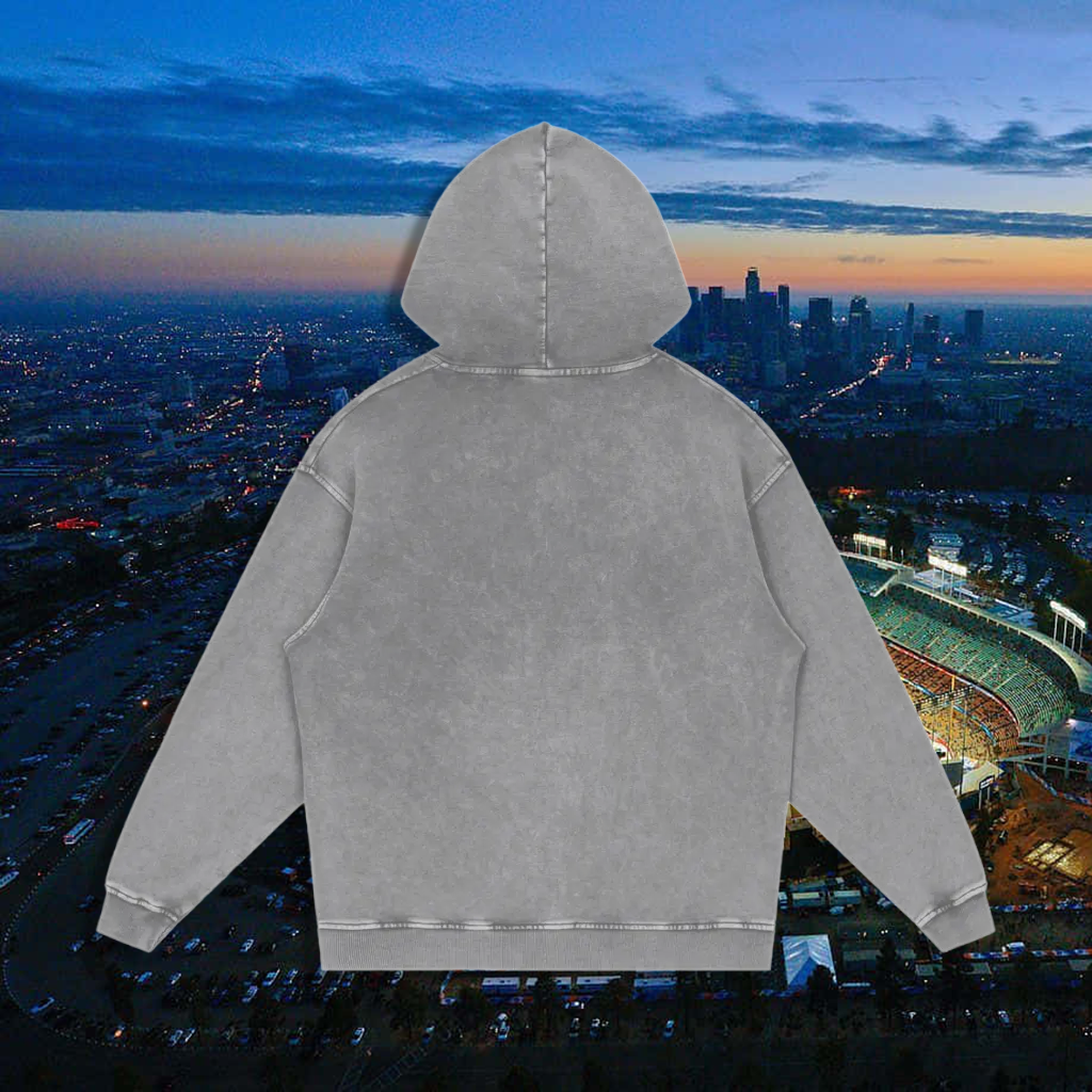 Los Angeles Leg Lockers Oversized Acid-Washed Hoodie