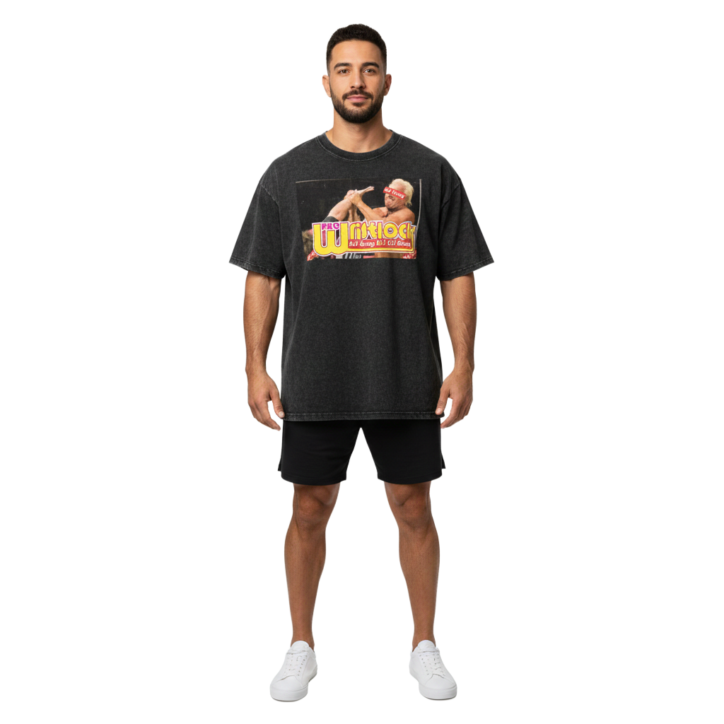 Wristlock Illustrated Wooooooo 90s Oversized Box T-Shirt