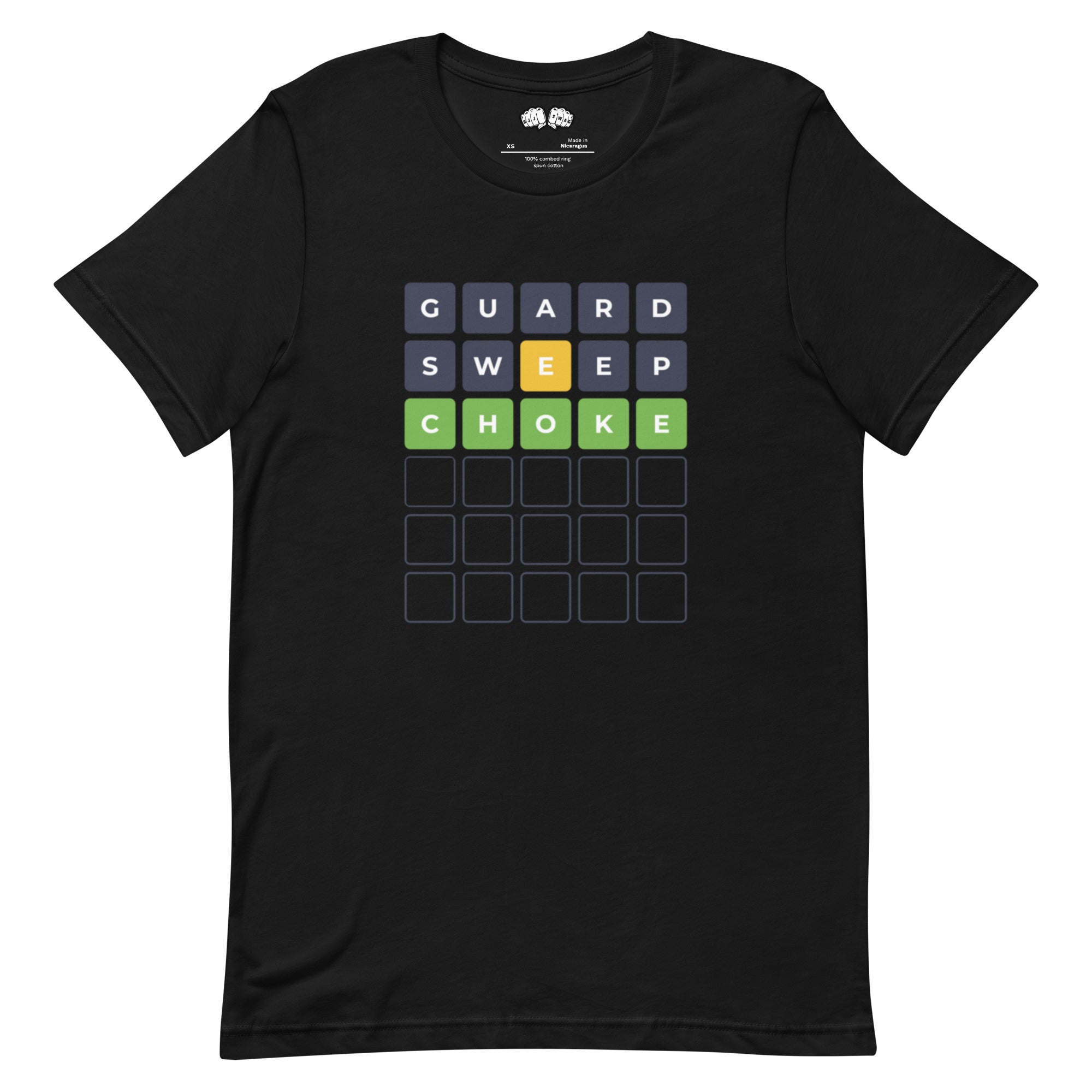 Wordle Jiu Jitsu (Dark Mode) Shirt - BJJ Swag