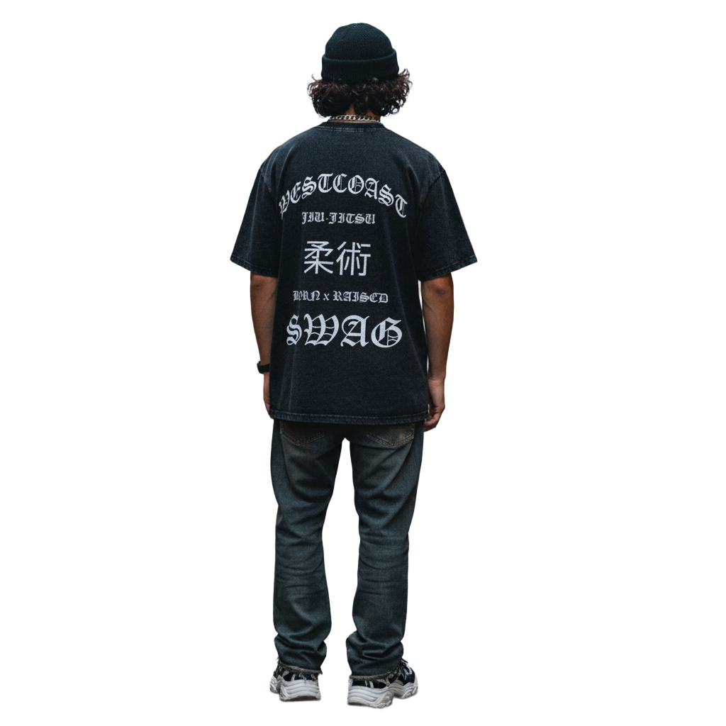 West Coast Jiu Jitsu Born x Raised 90s Oversized Box T-Shirt