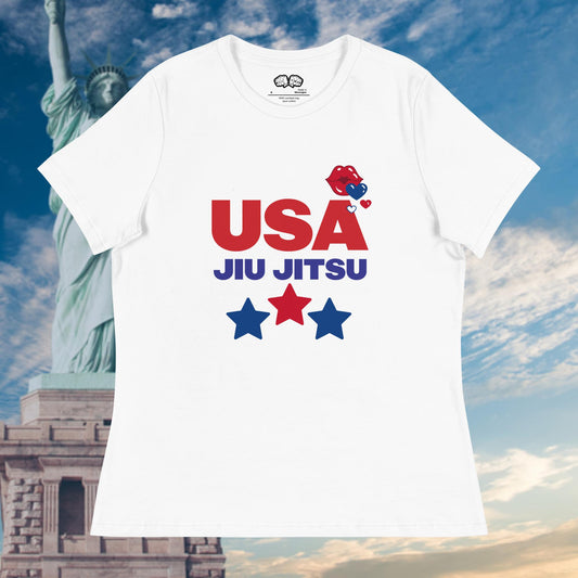 Women USA Jiu Jitsu Shirt - BJJ Swag