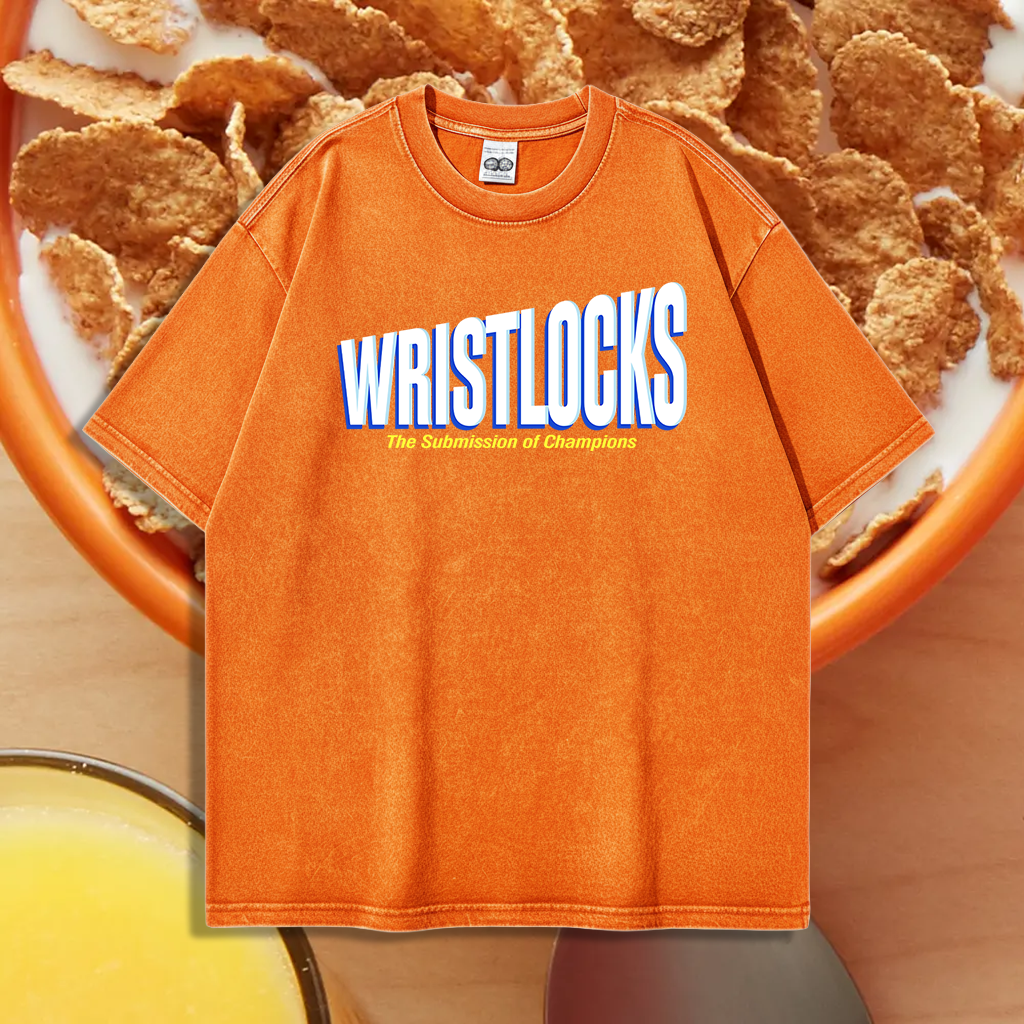 Wristlocks (Submission of Champions) - 90's Acid-Washed Vintage Box T-Shirt