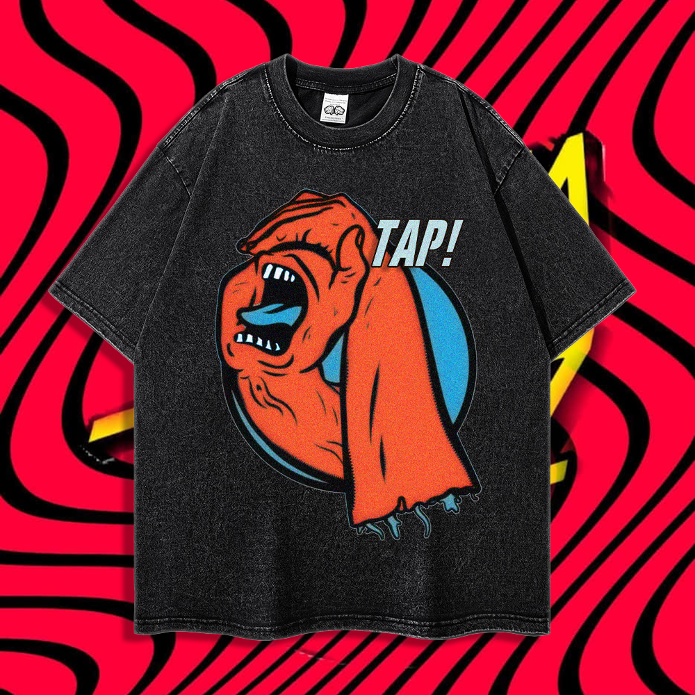 Pete the Greek Screaming Wristlock - 90's Acid-Washed Vintage Box T-Shirt - BJJ Swag