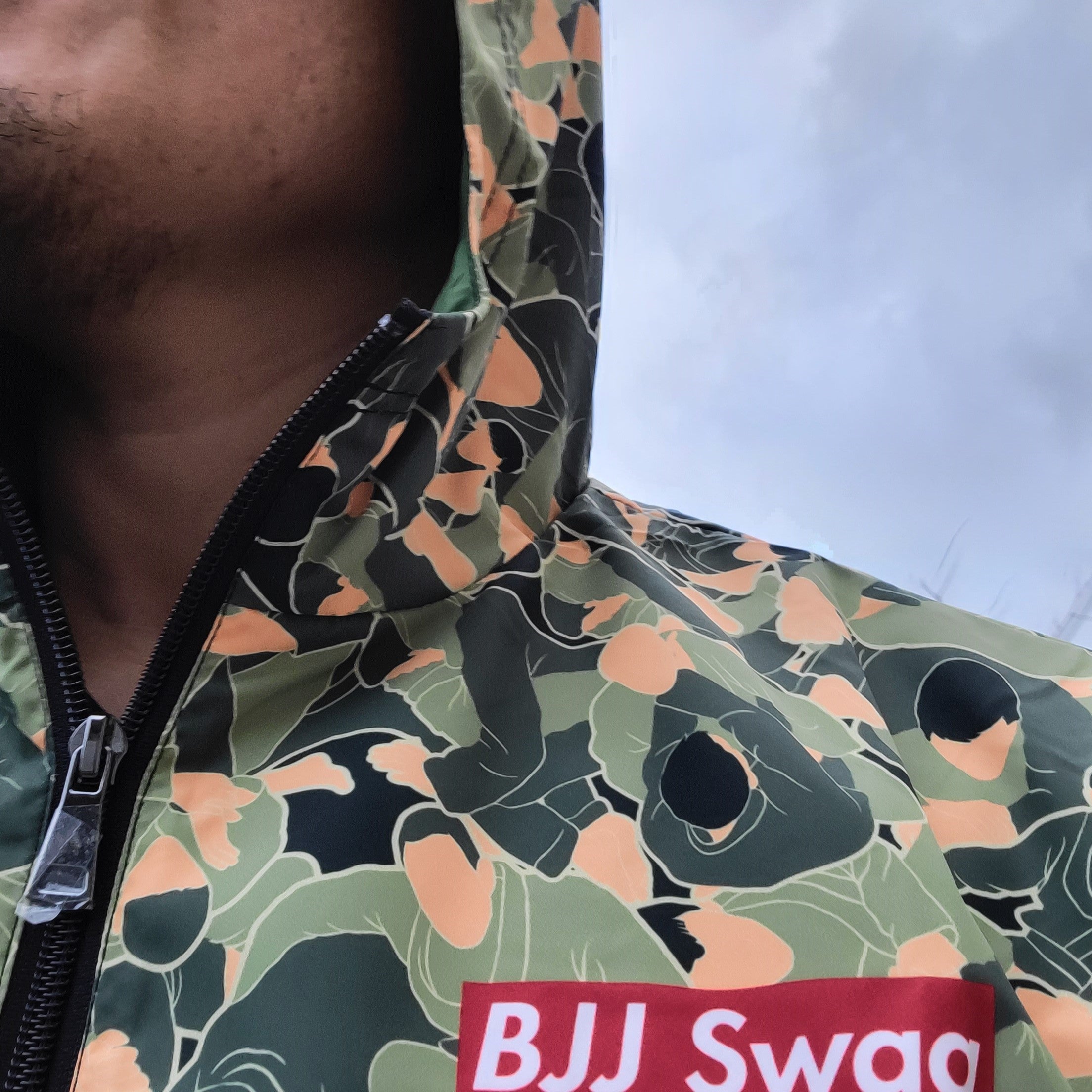 Jiu Jitsu Submission Camouflage Pattern Windbreaker - BJJ Swag
