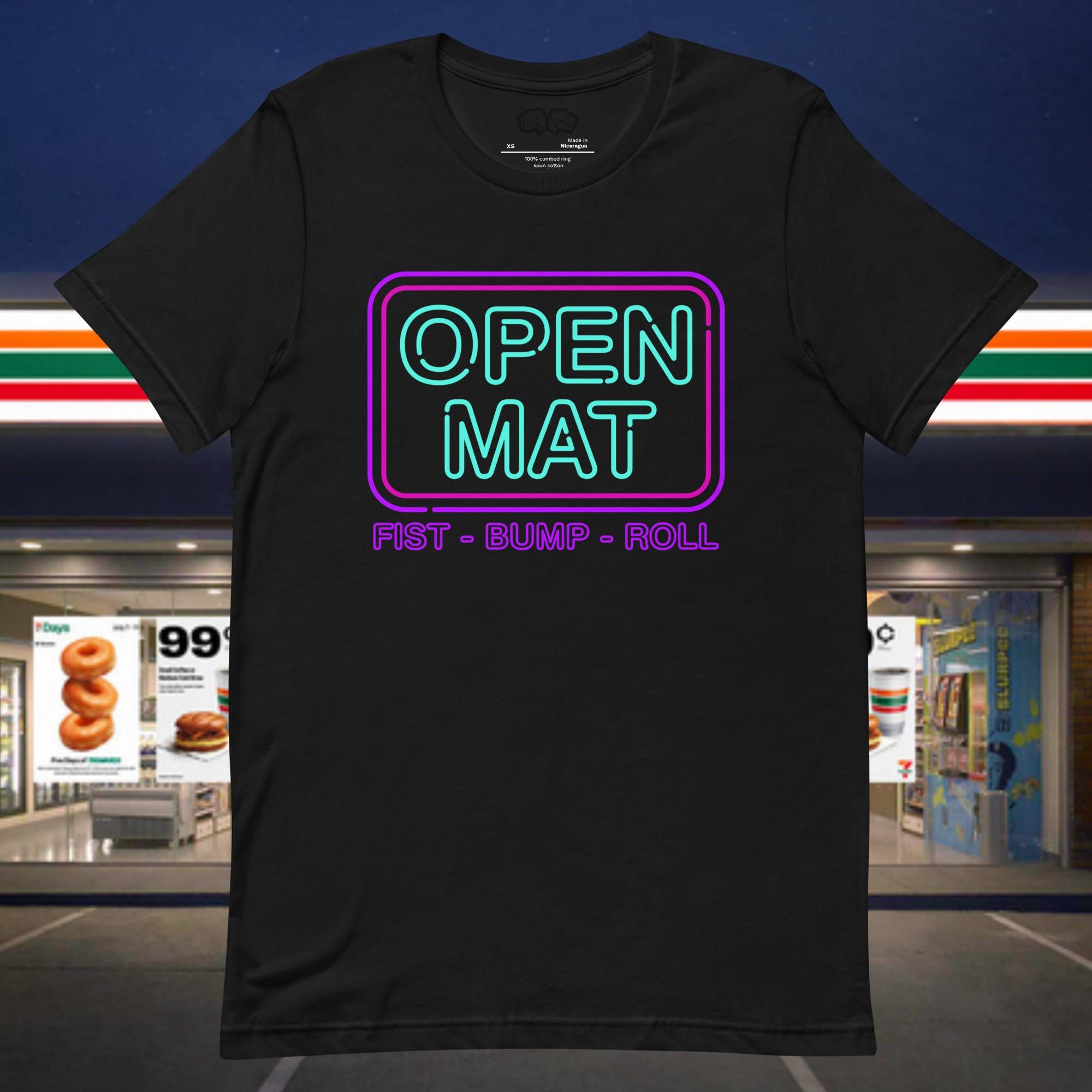 Open Mat (Fist Bump & Roll) Jiu Jitsu Shirt - BJJ Swag