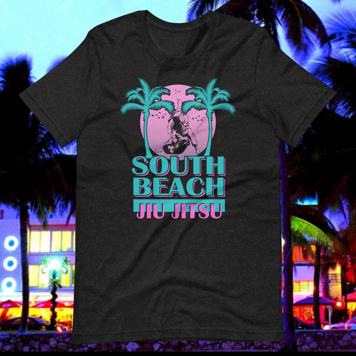 Retro Style South Beach Jiu Jitsu Shirt - BJJ Swag