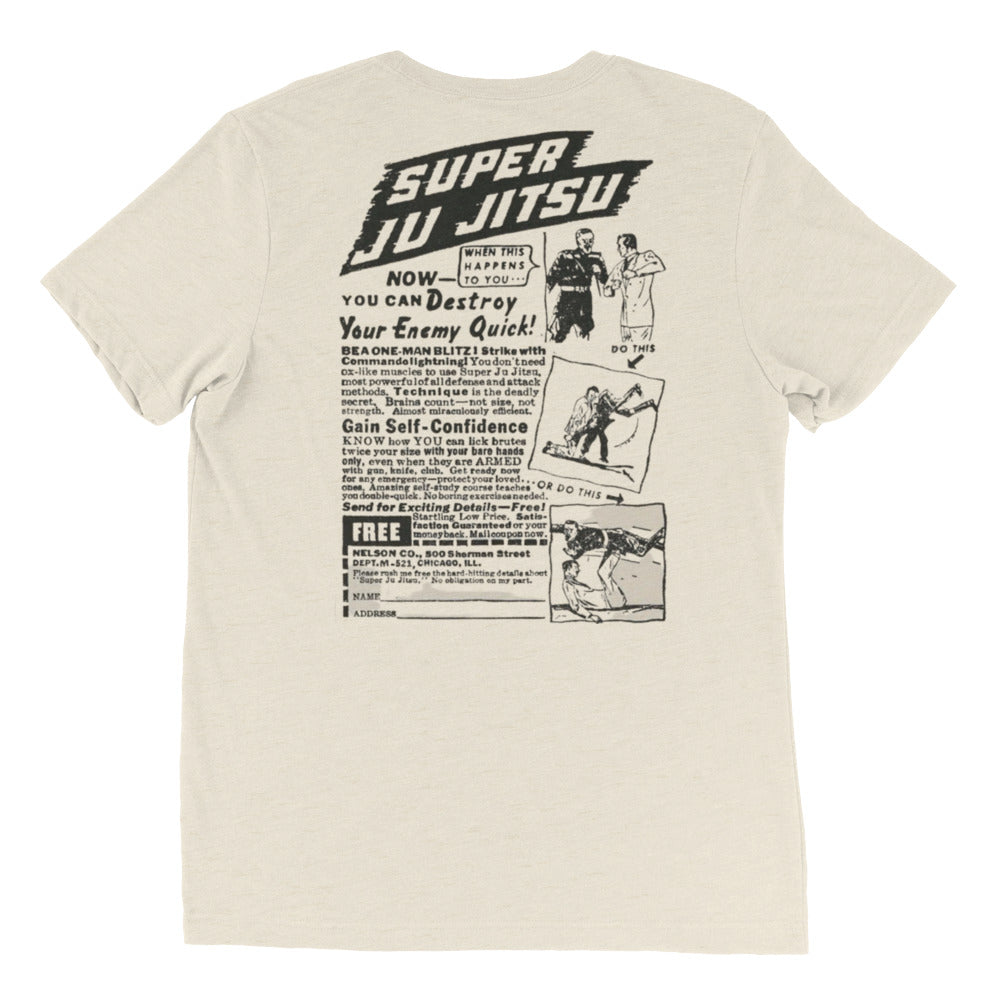 Vintage "SUPER JU JITSU" Shirt (Tri-blend) - BJJ Swag